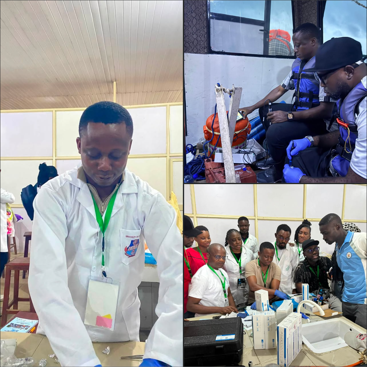 IMARENS researchers conducting laboratory and field training